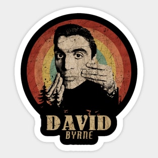 Retro Sunset David Byrne Sticker